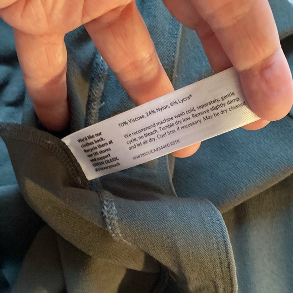 Eileen Fisher green stretch ankle-length pants - Picture 5 of 5